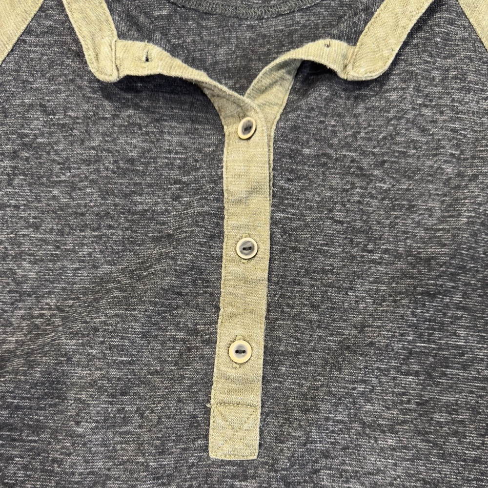 Prana Olive and Charcoal 3/4 Sleeve Shirt - Picture 7 of 10
